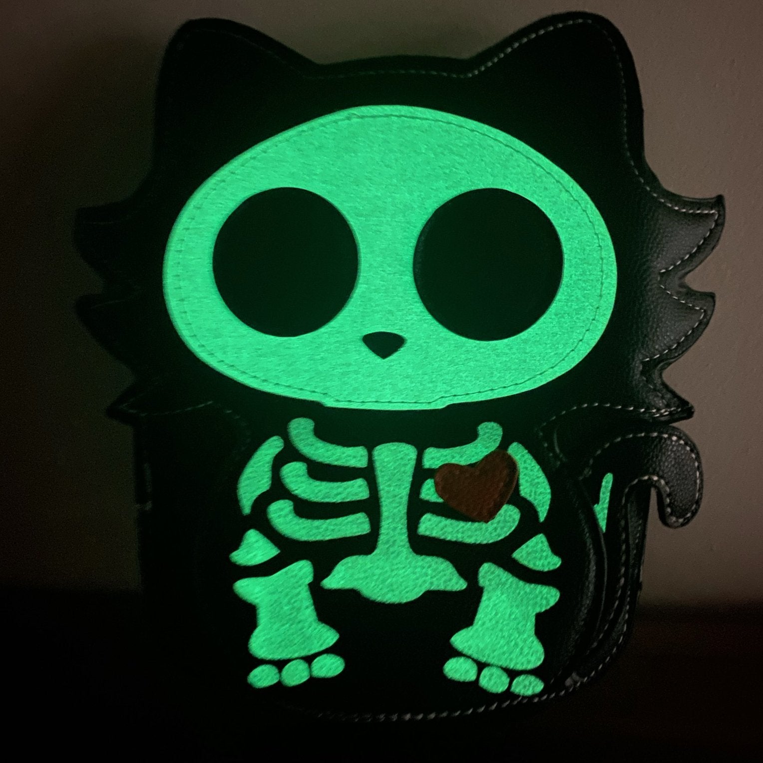 Cat Skeleton Glow in the Dark Crossbody Bag-Bag-ESPI LANE