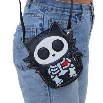 Cat Skeleton Glow in the Dark Crossbody Bag-Bag-ESPI LANE