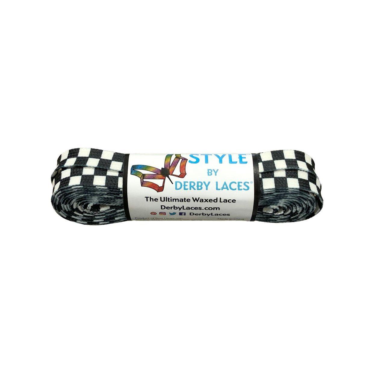 Checkered Derby Roller Skate Laces-Laces-ESPI LANE