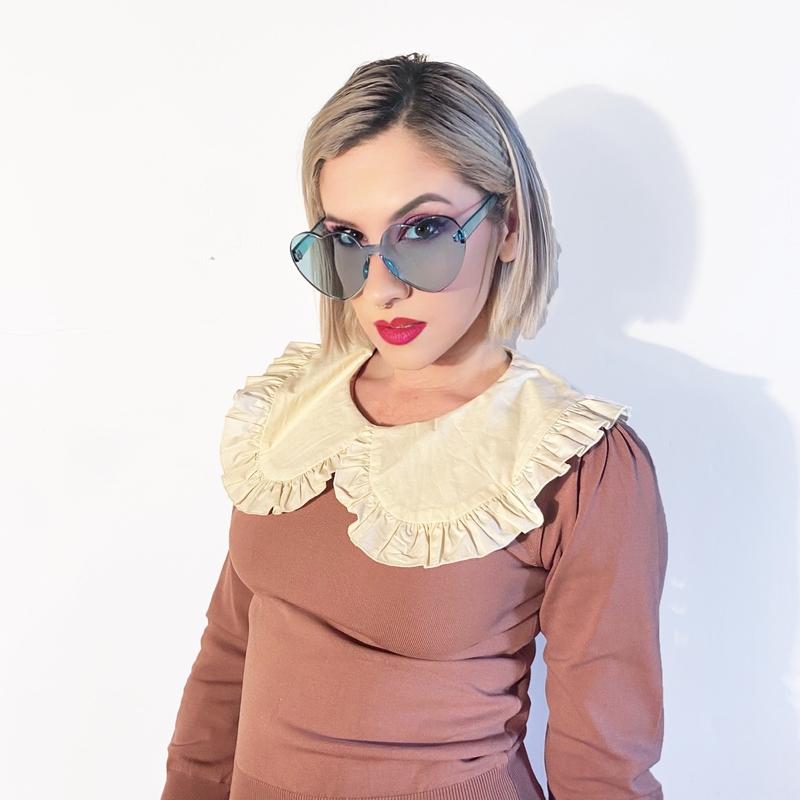 Colorful Rimless Lolita Heart Sunglasses-Sunsglasses-ESPI LANE