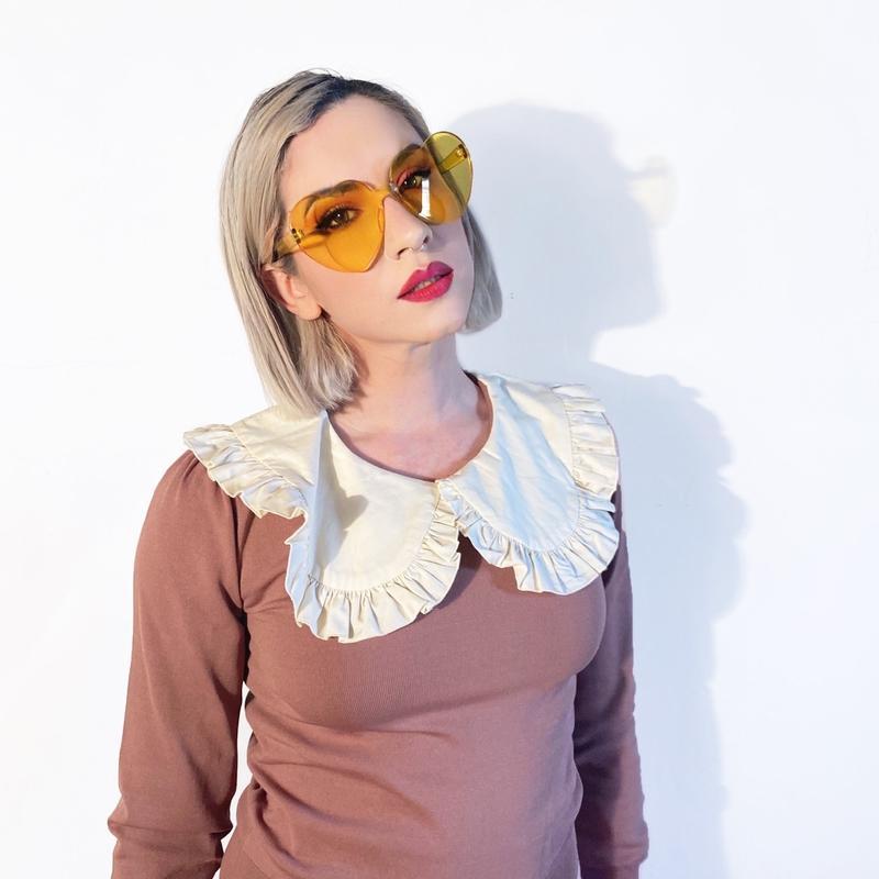 Colorful Rimless Lolita Heart Sunglasses-Sunsglasses-ESPI LANE