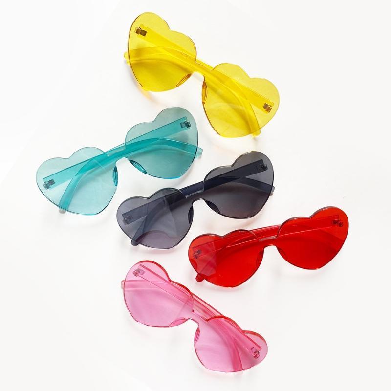 Colorful Rimless Lolita Heart Sunglasses-Sunsglasses-ESPI LANE