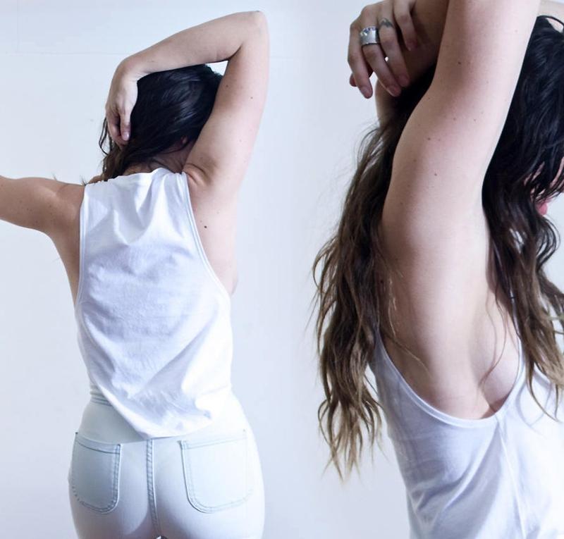 Cotton Hi Lo Muscle Tank-Tops-ESPI LANE