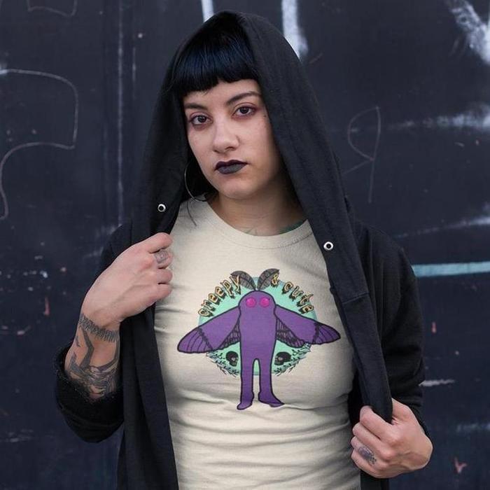 Creepy &amp; Cute Mothman Cryptid Shirt-Graphic Shirt-ESPI LANE