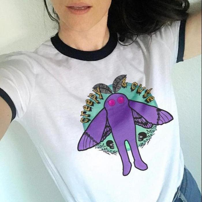 Creepy &amp; Cute Mothman Cryptid Shirt-Graphic Shirt-ESPI LANE