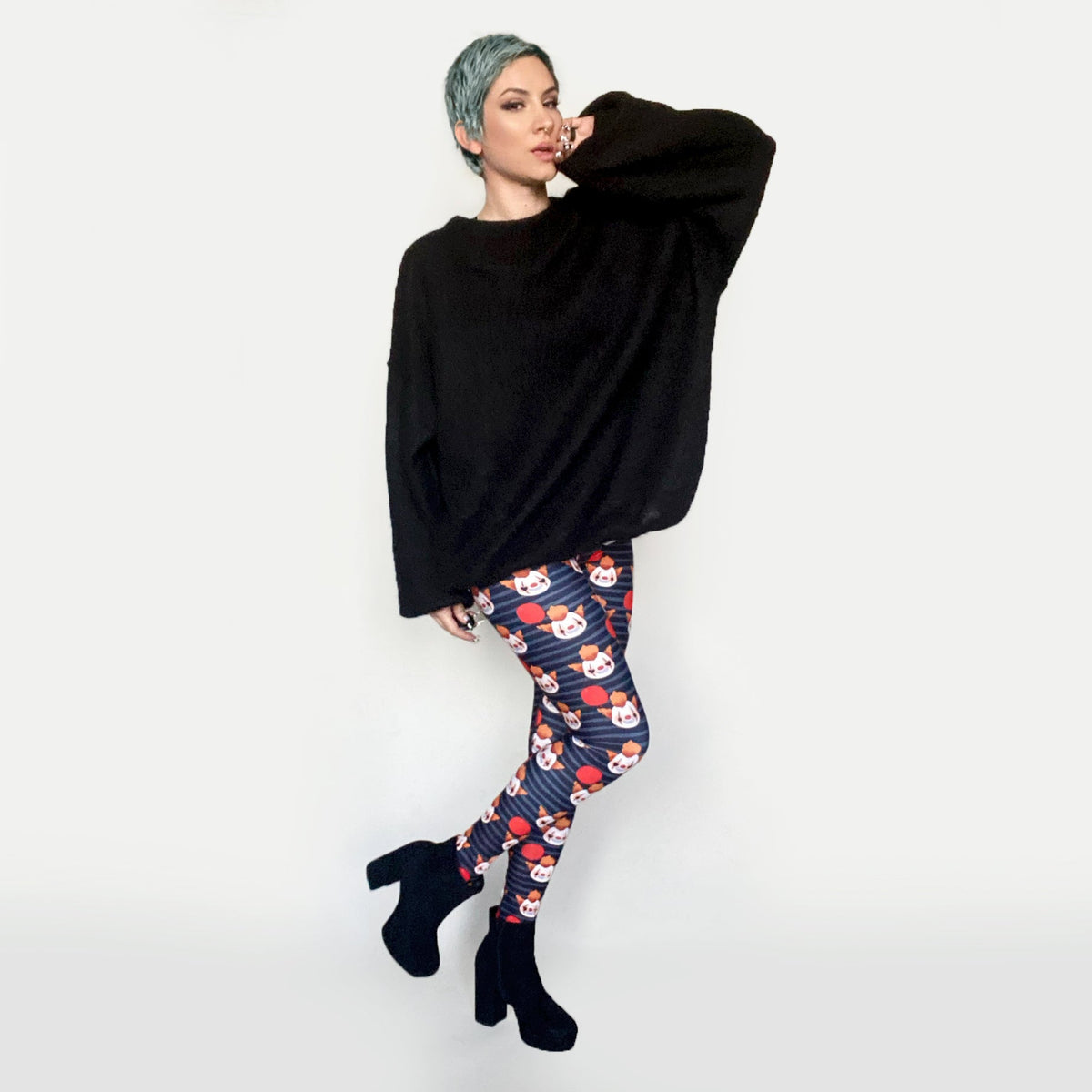 Cute Spooky Clown Leggings-ESPI LANE