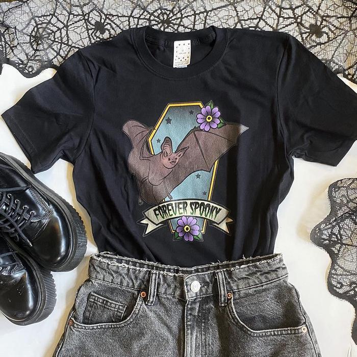 Forever Spooky Bat &amp; Coffin Shirt-Graphic T-Shirts-ESPI LANE