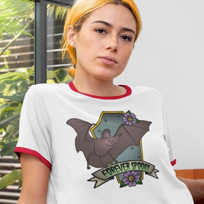 Forever Spooky Bat &amp; Coffin Shirt-Graphic T-Shirts-ESPI LANE