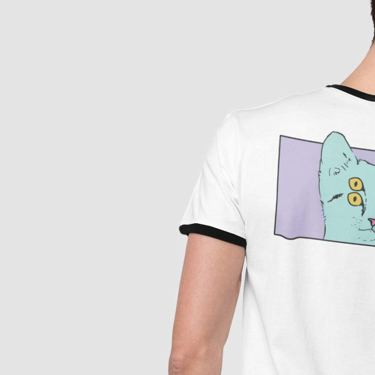 Four Eyed Cat Pocket Tee-Graphic Shirt-ESPI LANE