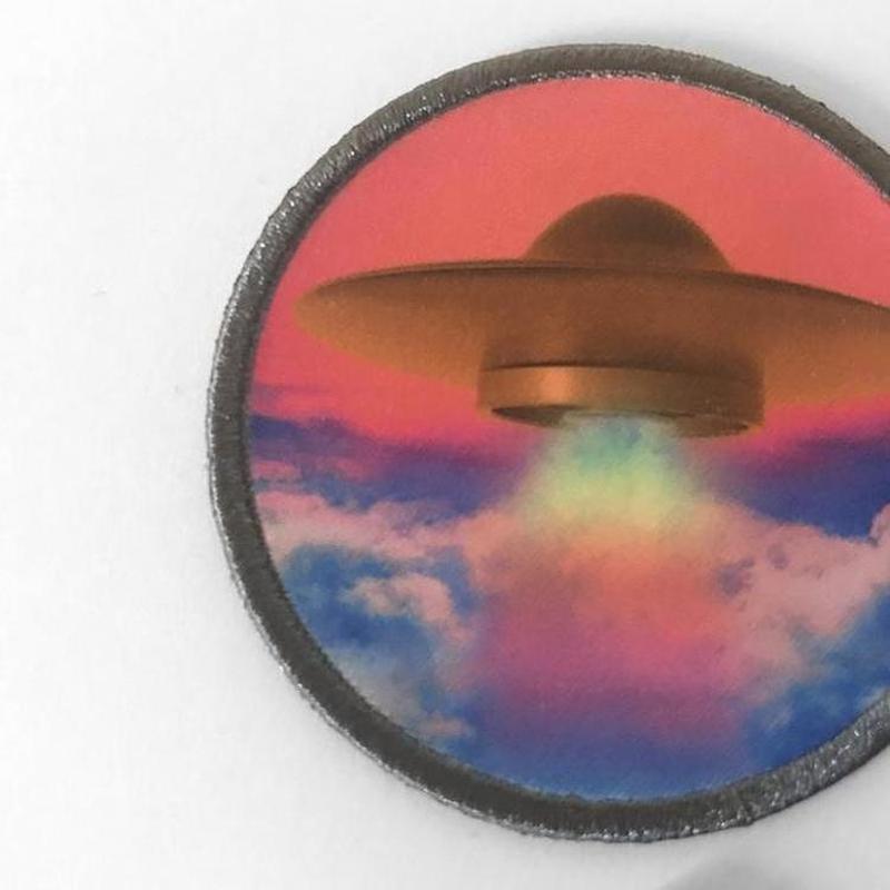 Gold UFO Iron On Retro Vintage Printed Patch-Patch-ESPI LANE