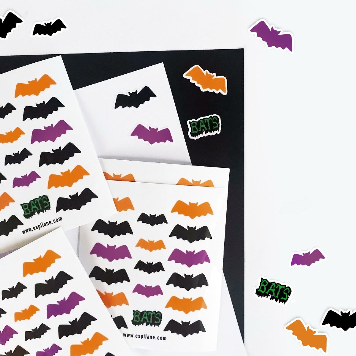 Halloween Spooky Bat Sticker Sheet-Sticker-ESPI LANE