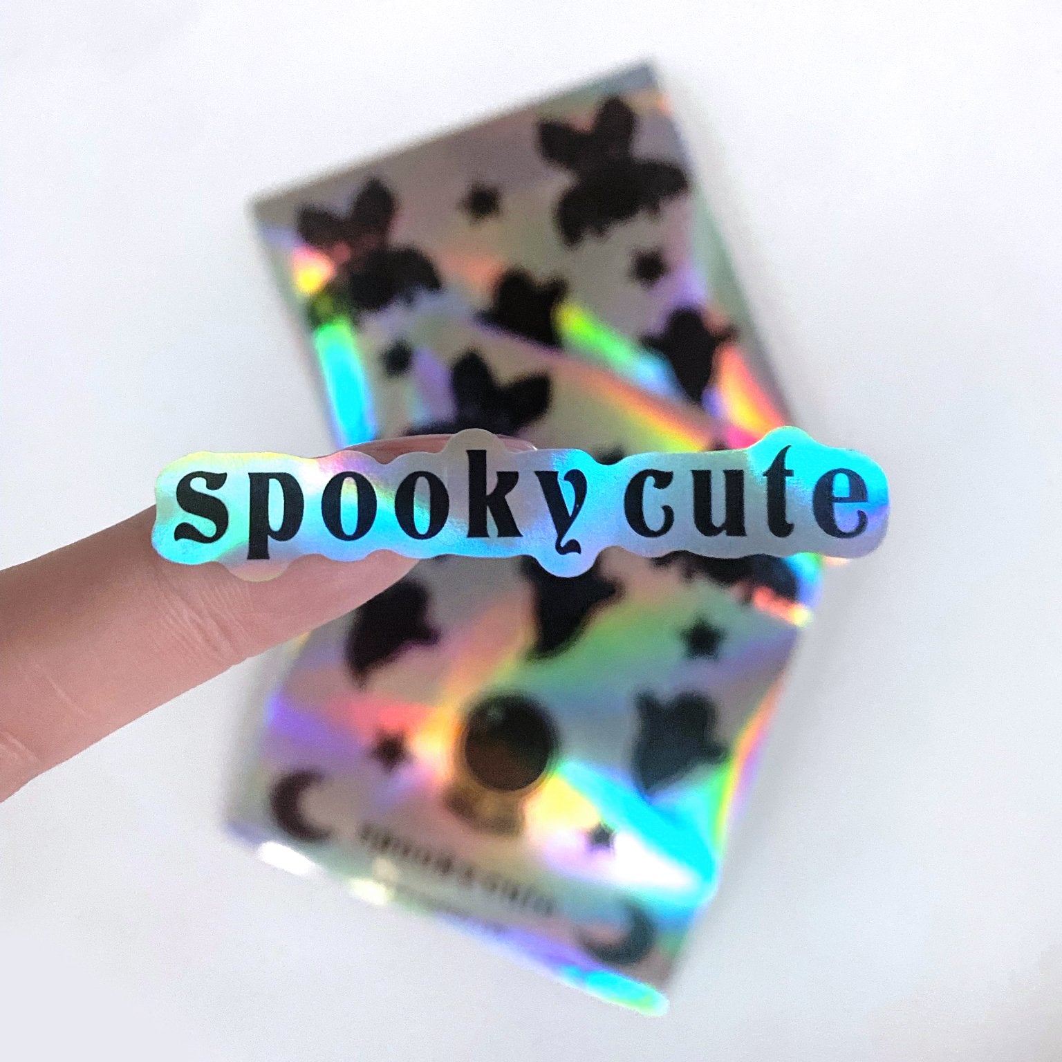 Holographic Halloween Bat Ghost Magic Sticker Sheet-Sticker-ESPI LANE