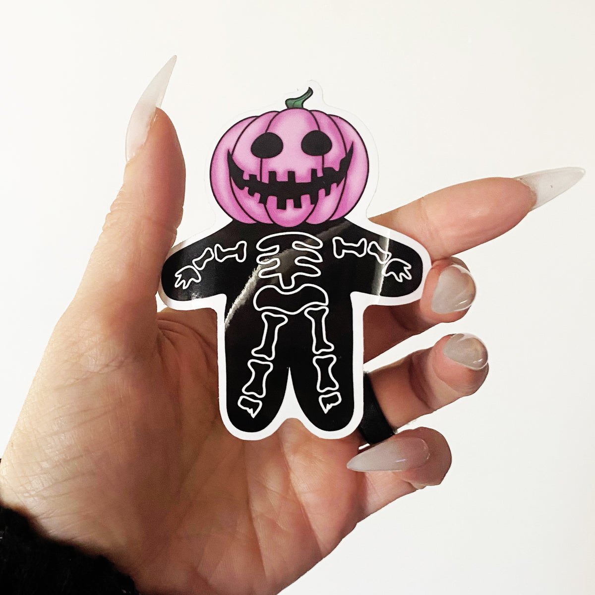 Halloween Pumpkin Skeleton Decal Vinyl Sticker