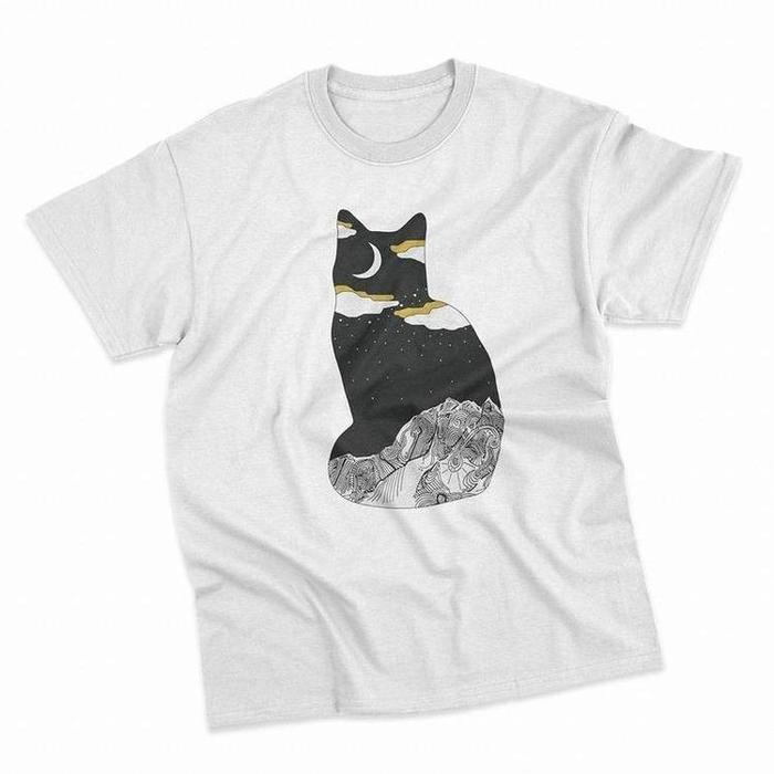 Meru Mountain Cat Shirt-Graphic T-Shirts-ESPI LANE