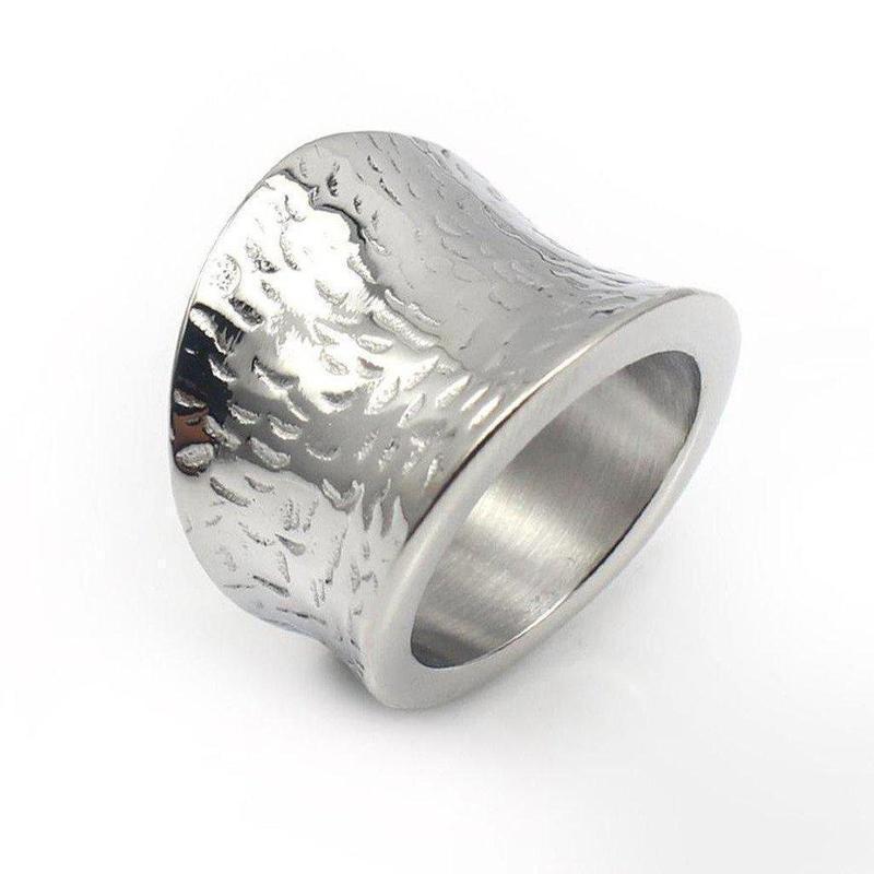 Modern Polished Silver Ring-Ring-ESPI LANE