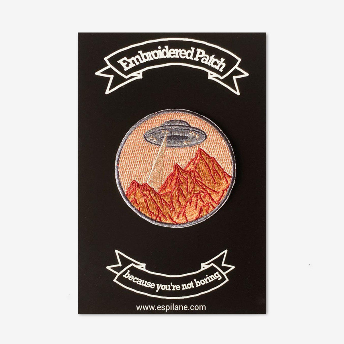 Mountain UFO Vintage Retro Iron On Patch-Patch-ESPI LANE