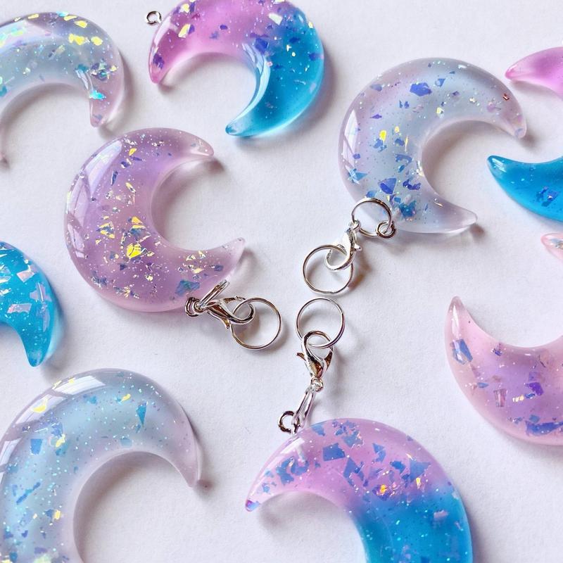 Pair of Moon Skate & Shoe Lace Charms-Lace Charms-ESPI LANE
