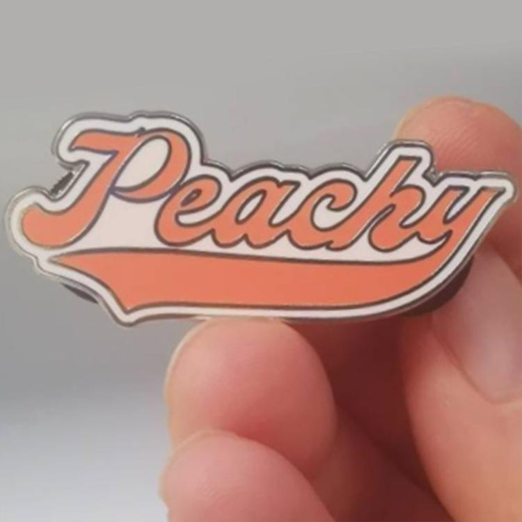 Peachy Enamel Lapel Pin-Pins-ESPI LANE