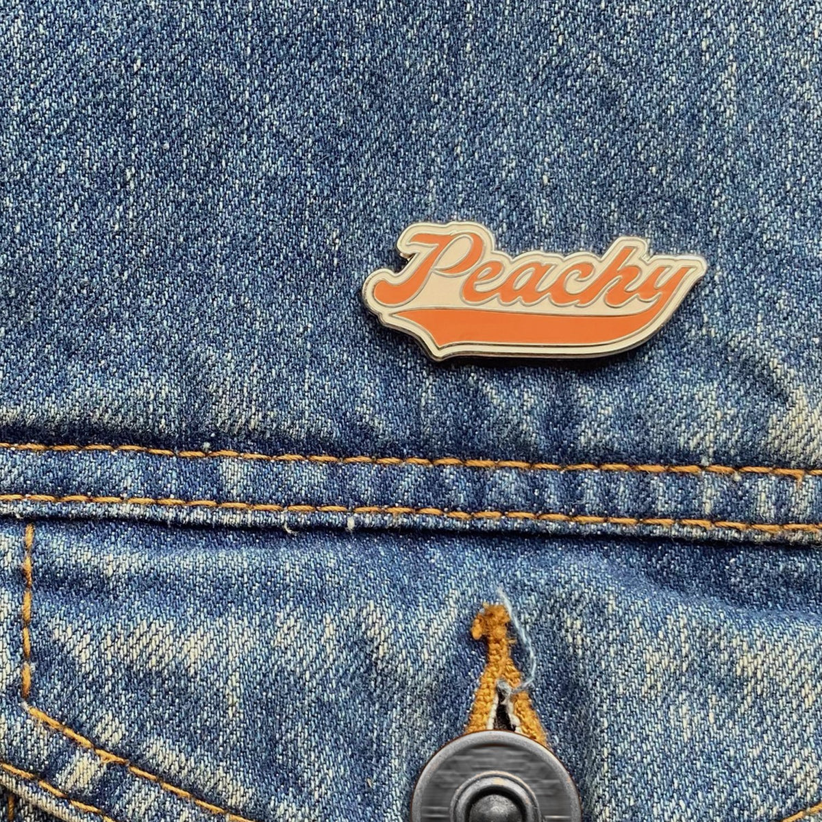 Peachy Enamel Lapel Pin-Pins-ESPI LANE