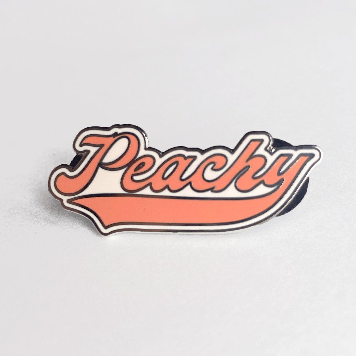 Peachy Enamel Lapel Pin-Pins-ESPI LANE