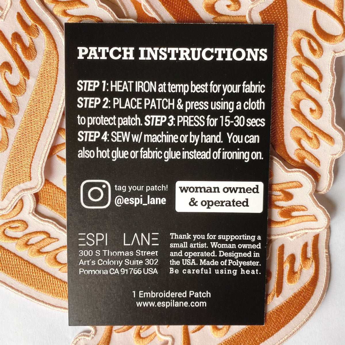 Peachy Iron On Patch-Patch-ESPI LANE