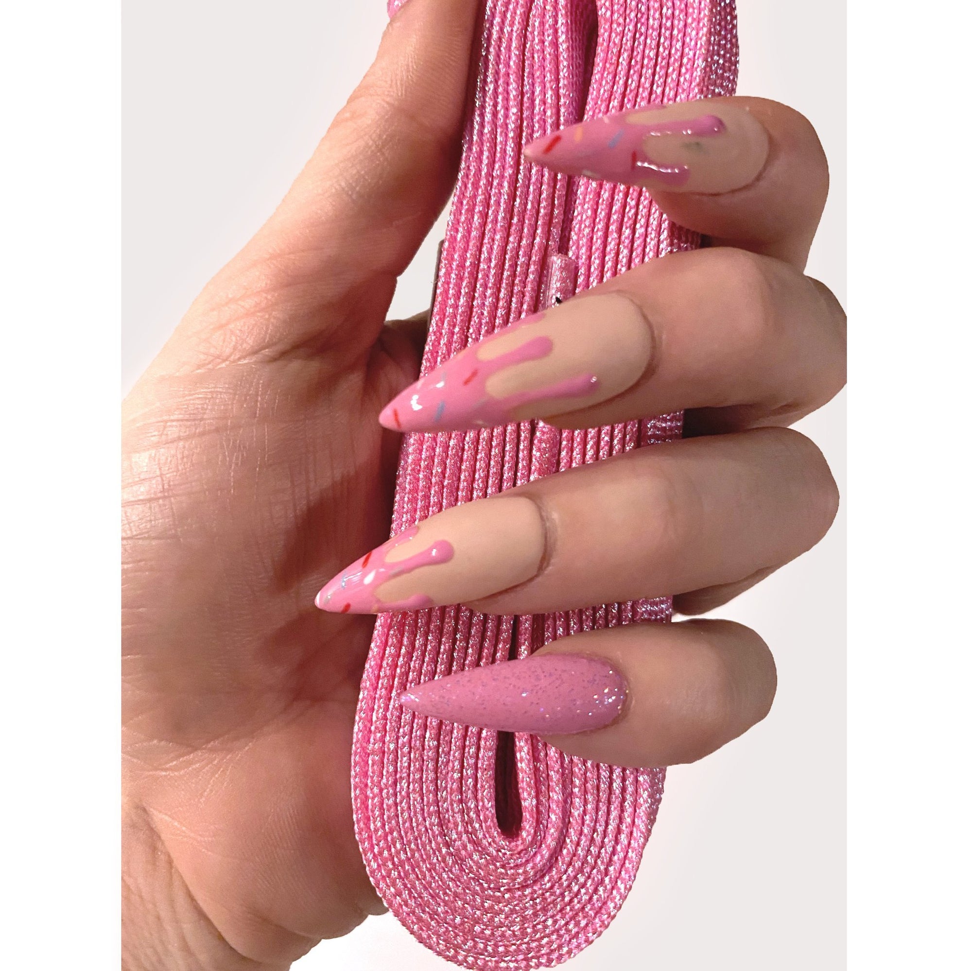 Pink Cotton Candy Derby Spark Roller Skate Laces-Laces-ESPI LANE