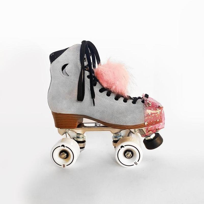 Pink Pom Pom Skate &amp; Shoe Charm-Lace Charms-ESPI LANE