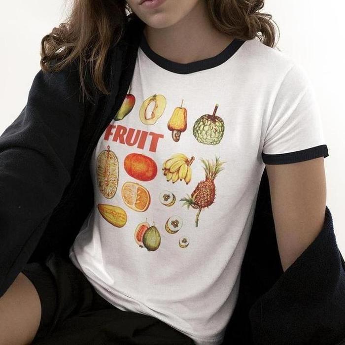 Retro Fruit Graphic Tee-Graphic T-Shirts-ESPI LANE