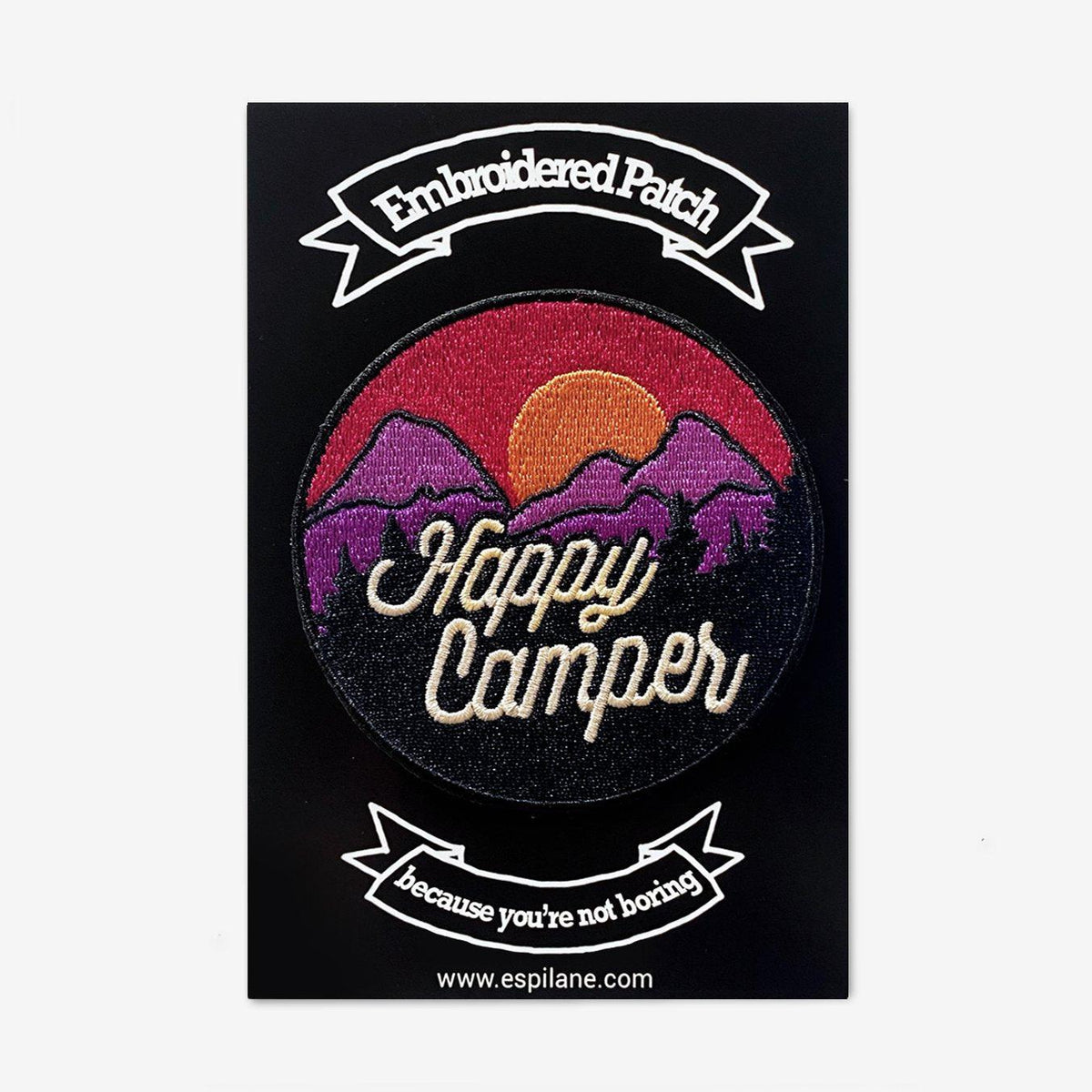 Retro Happy Camper Iron On Patch-Patch-ESPI LANE