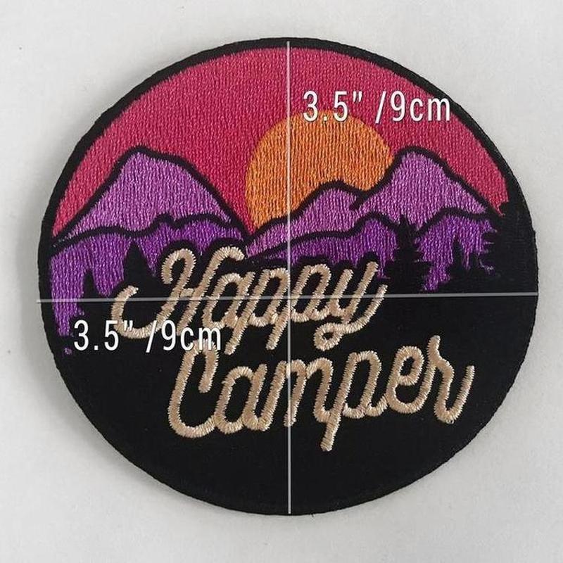 Retro Happy Camper Iron On Patch-Patch-ESPI LANE