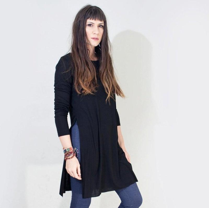 Side Slit Tunic Relaxed Fit Top-Tops-ESPI LANE