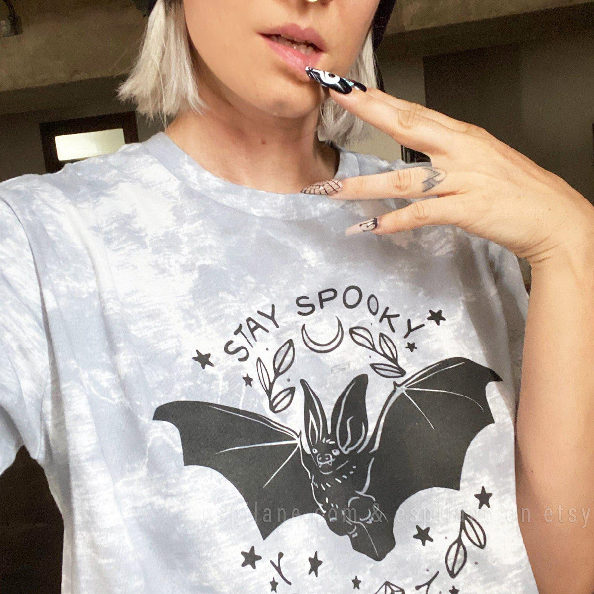 Stay Spooky Bat Tie Dye Shirt-Graphic T-Shirts-ESPI LANE