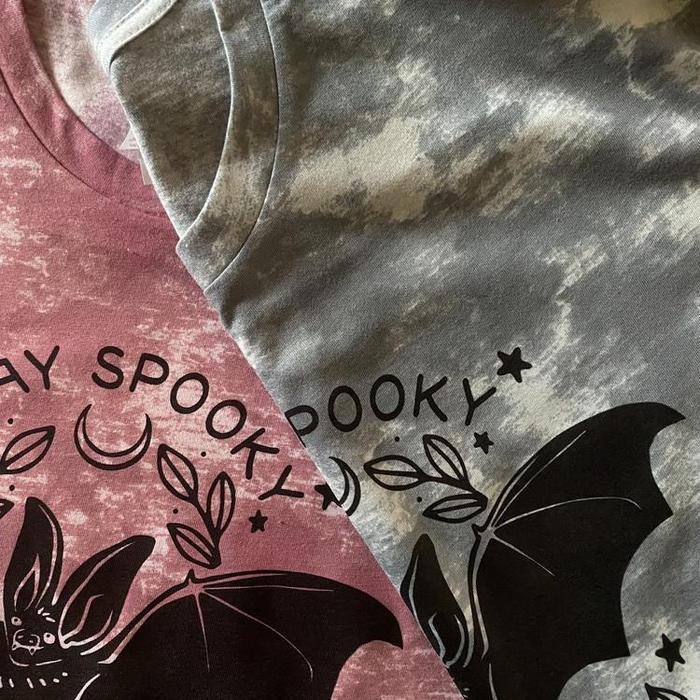 Stay Spooky Bat Tie Dye Shirt-Graphic T-Shirts-ESPI LANE