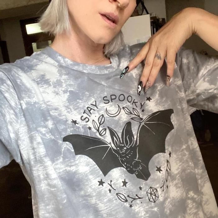 Stay Spooky Bat Tie Dye Shirt-Graphic T-Shirts-ESPI LANE