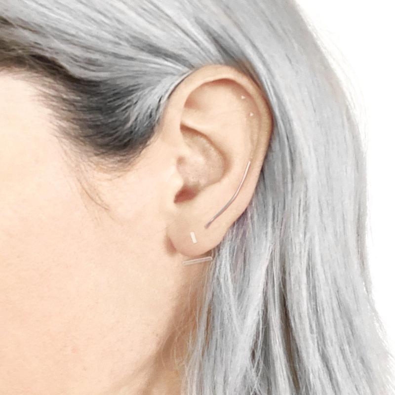 Sterling Silver Crawler Earring-Earring-ESPI LANE