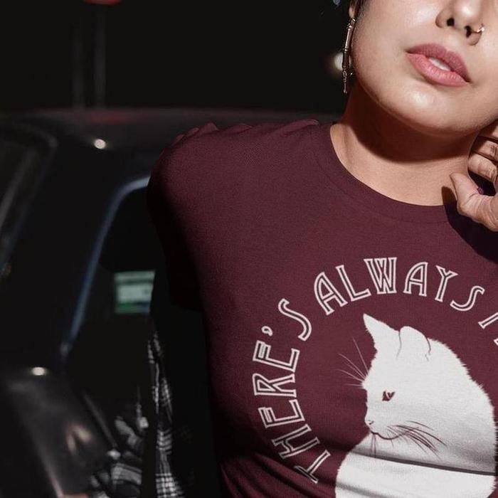 There&#39;s Always My Cat Graphic T-Shirt-Graphic T-Shirt-ESPI LANE