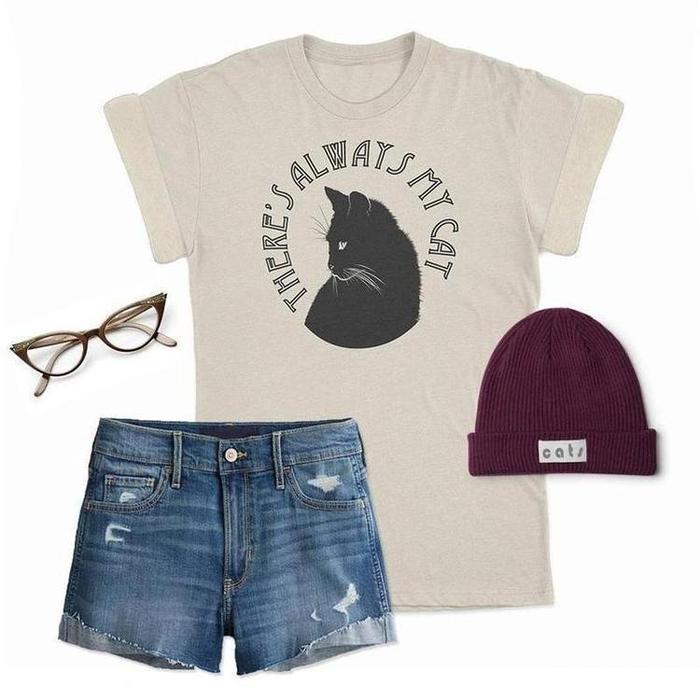 There&#39;s Always My Cat Graphic T-Shirt-Graphic T-Shirt-ESPI LANE