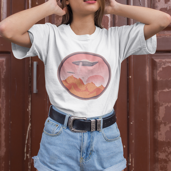 UFO 70s Style Graphic Tee-Graphic T-Shirt-ESPI LANE