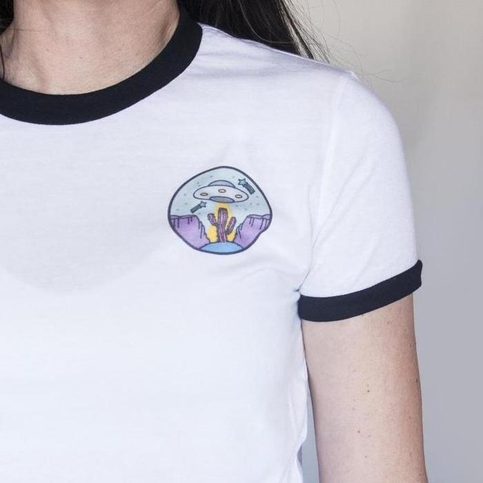 UFO Cactus Desert Graphic Shirt-Graphic T-Shirt-ESPI LANE