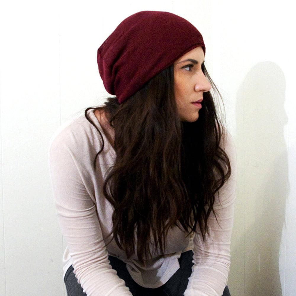 Slouchy Jersey Fabric Beanie
