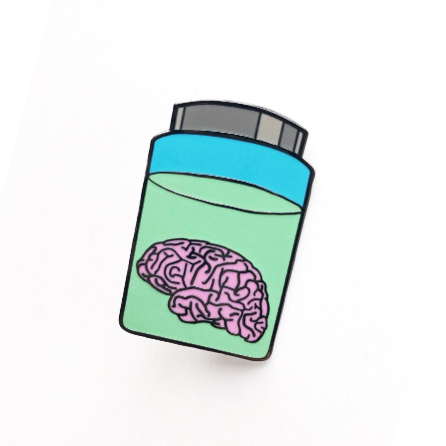 Brain in a Jar Enamel Lapel Pin-ESPI LANE