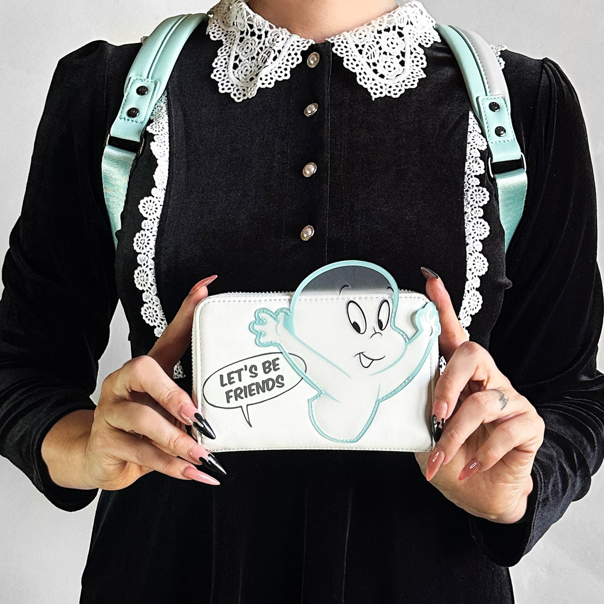 Loungefly Casper the Friendly Ghost Glow Zip Around Wallet