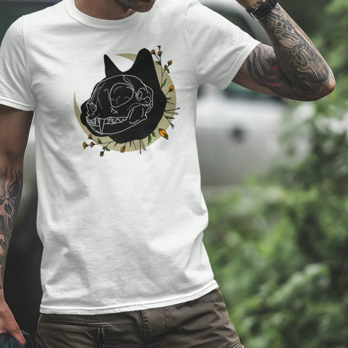 Cat Skull Moon Magica Tee-ESPI LANE