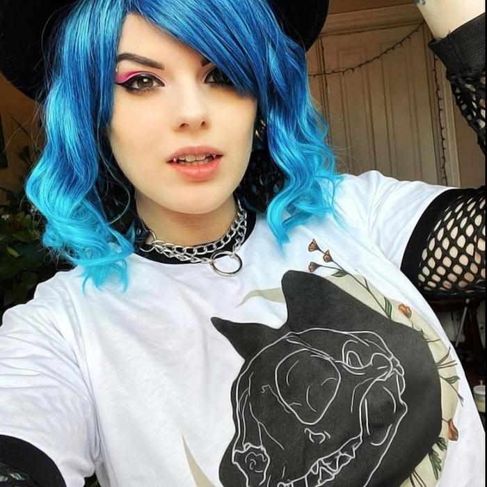 Cat Skull Moon Magica Tee-ESPI LANE