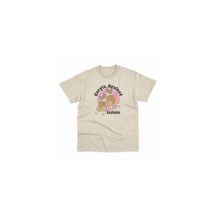 Cute Corgis Against Assholes Graphic T-Shirt-ESPI LANE