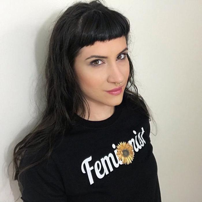 Feminist Sunflower Graphic Tee-ESPI LANE