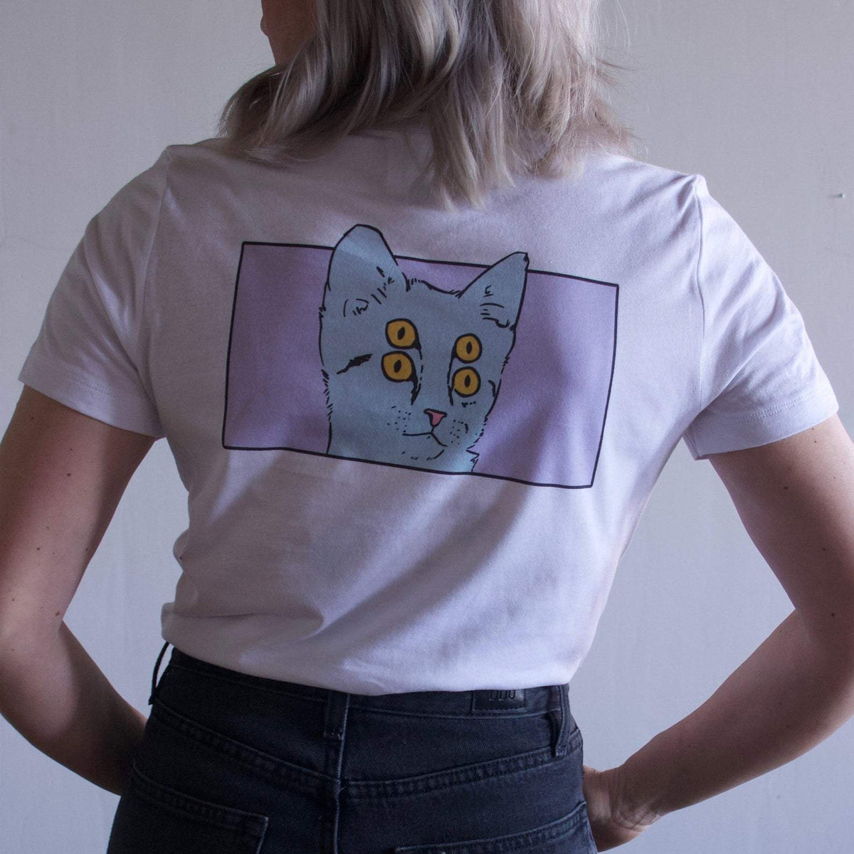 Four Eyed Cat Pocket Tee-ESPI LANE