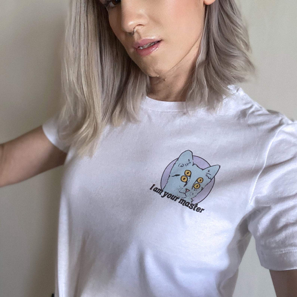Four Eyed Cat Pocket Tee-ESPI LANE