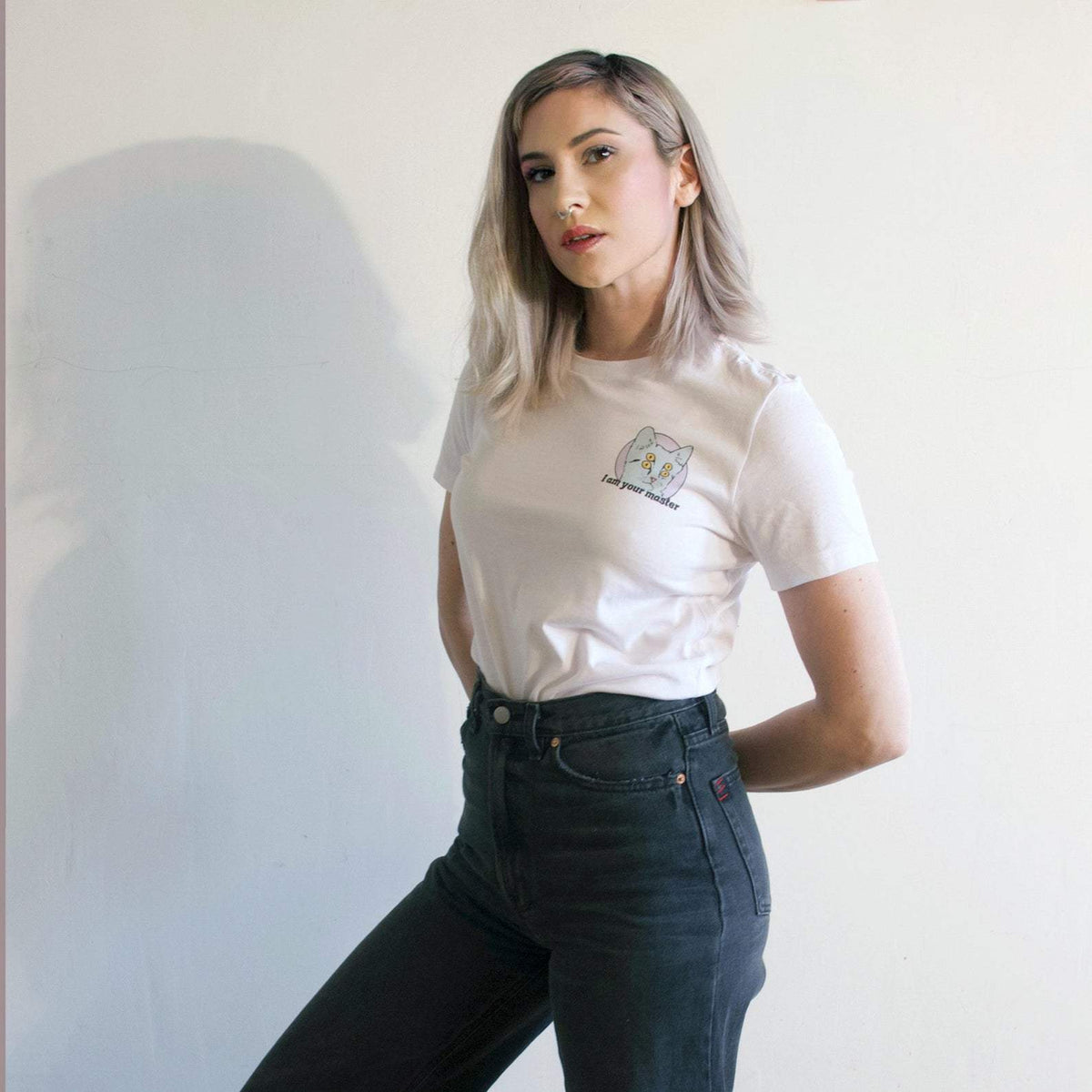 Four Eyed Cat Pocket Tee-ESPI LANE