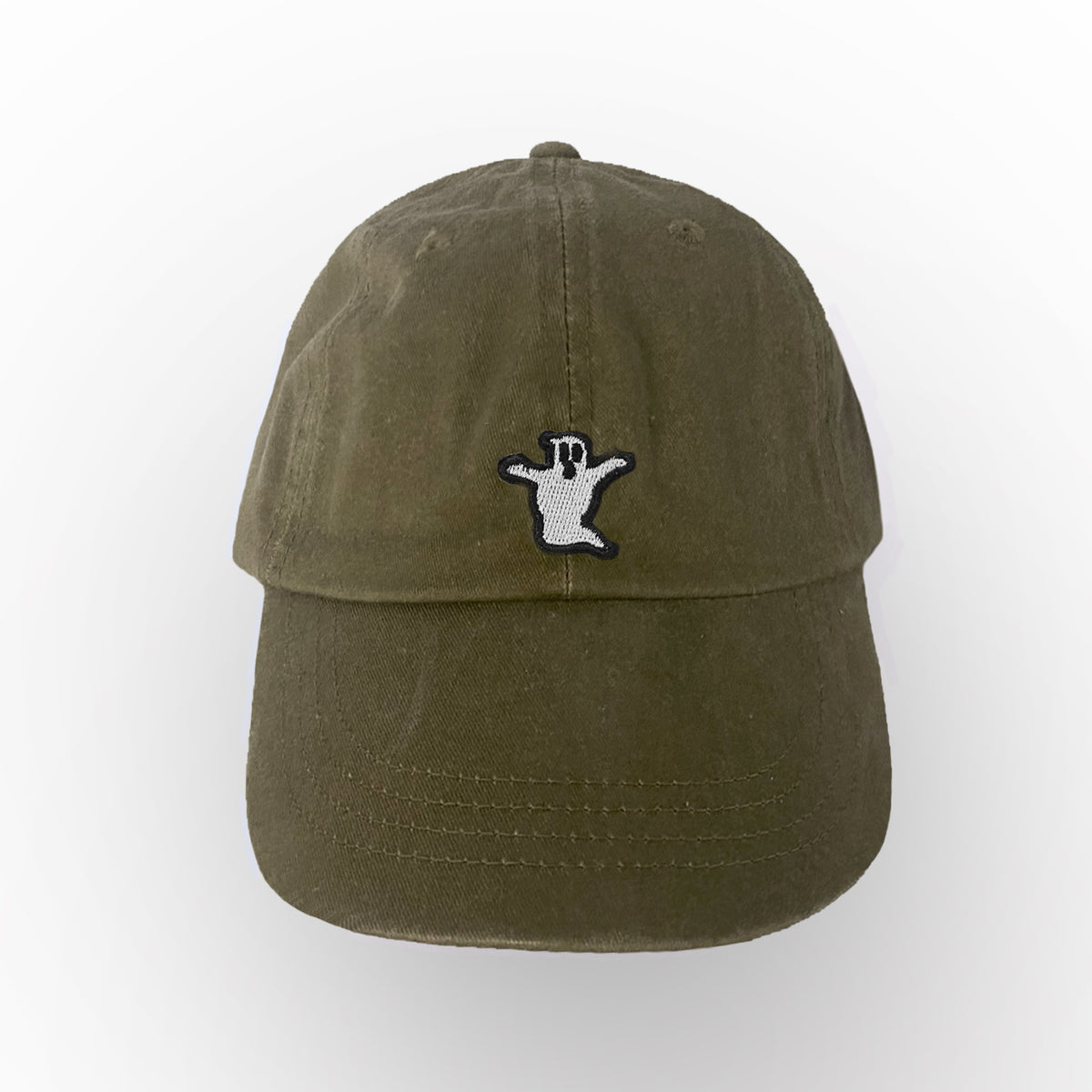 Ghost Embroidered Bat Low Profile Hat-ESPI LANE